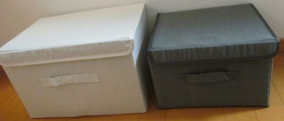 Daiso ダイソー ３００円 布製収納box およげ１００円